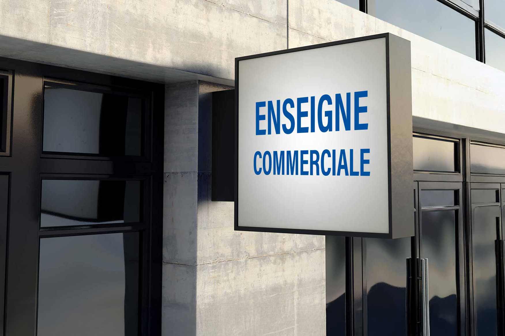enseigne commerciale extérieure