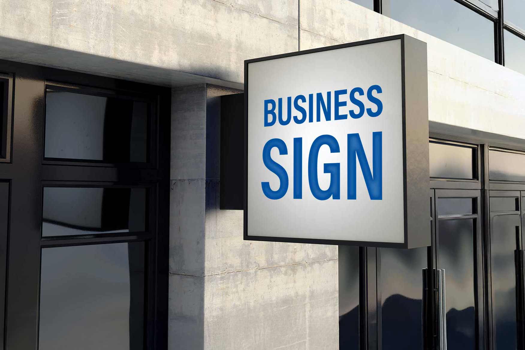 outdoor business sign