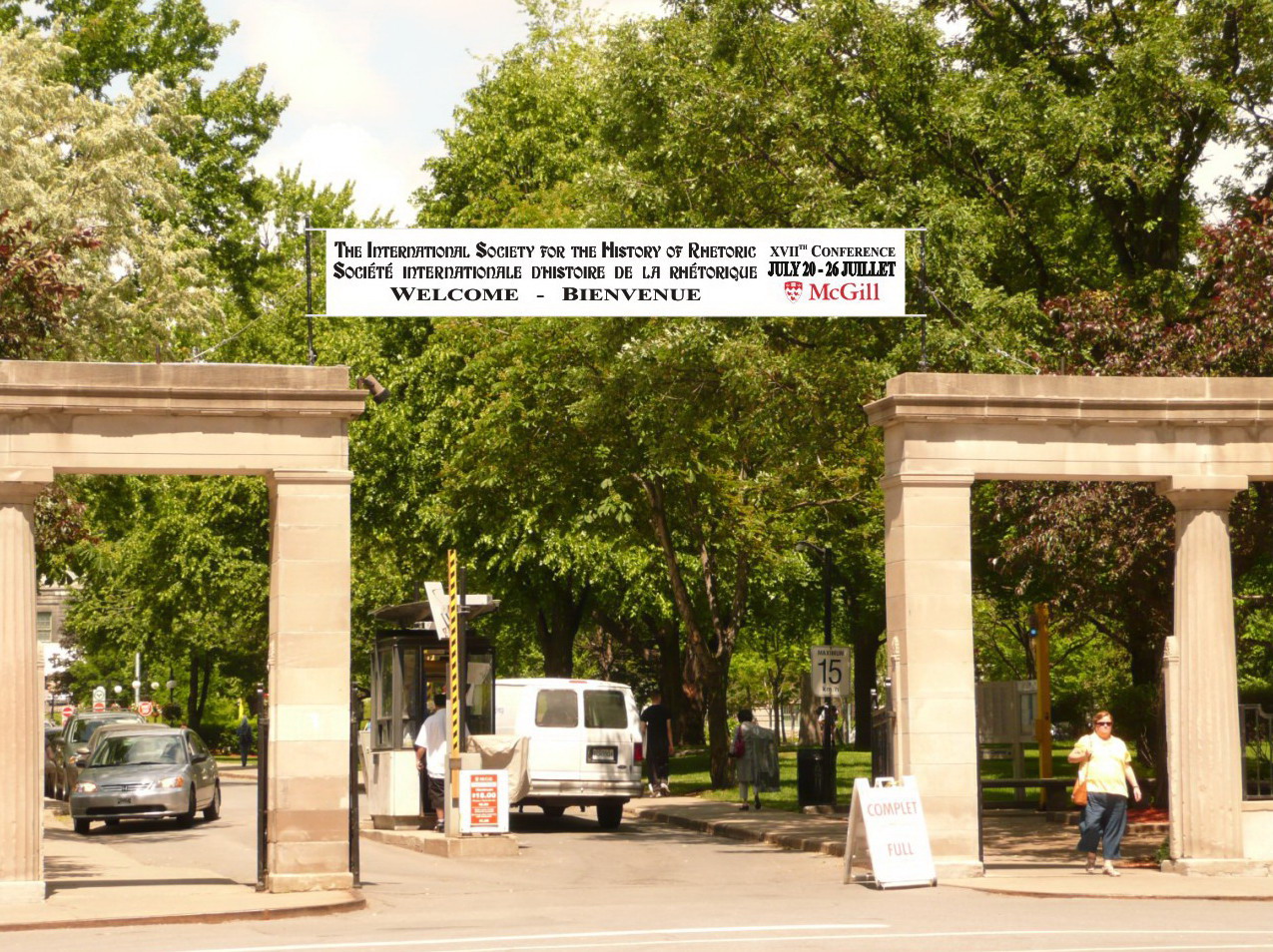 McGill - banner at Roddick Gate entrance 070309